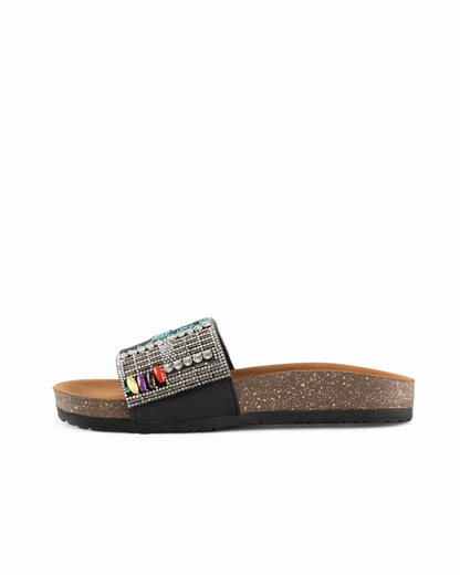 Beaded slides - Black