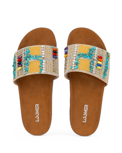 Beaded slides  - Gold