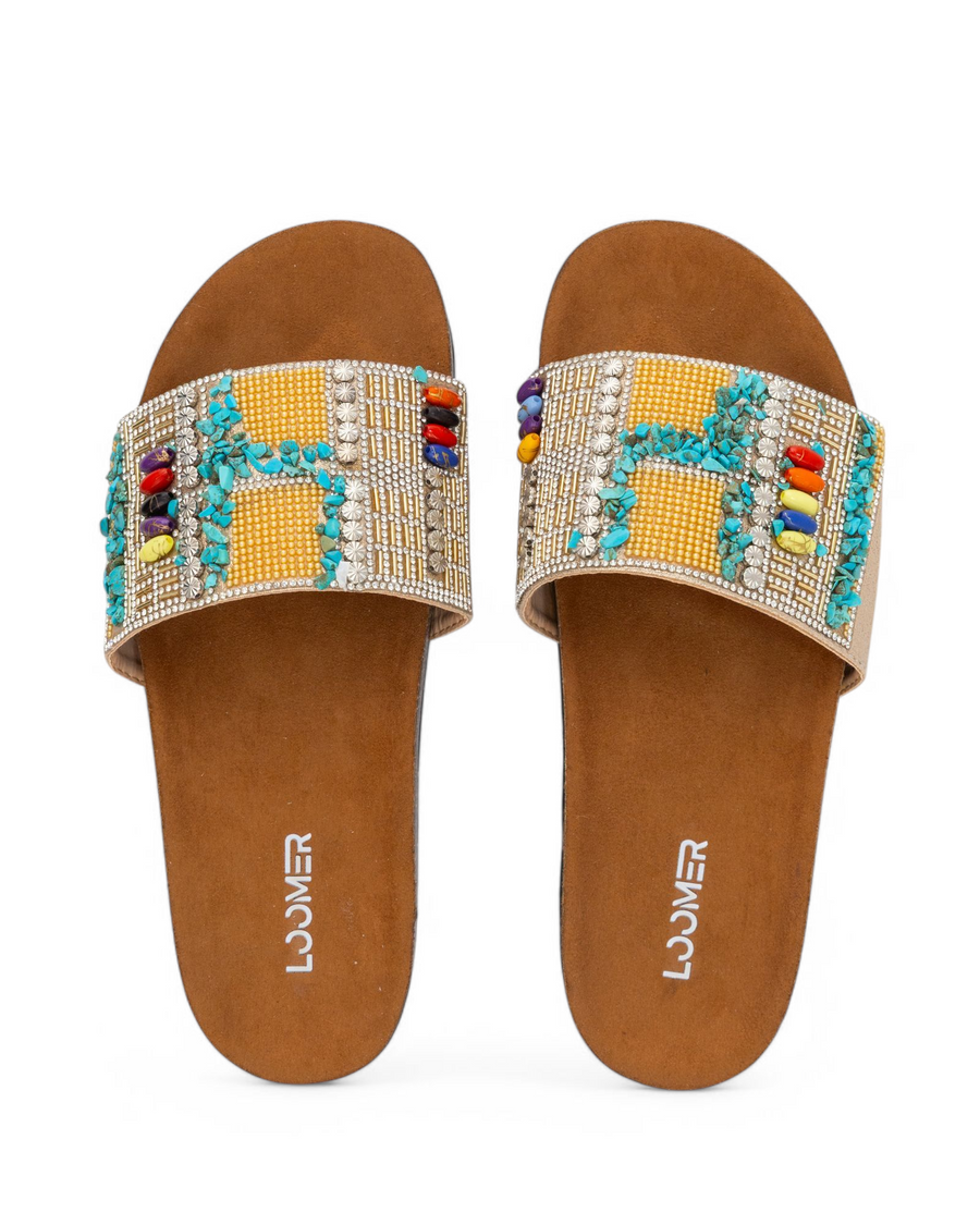 Beaded slides  - Gold