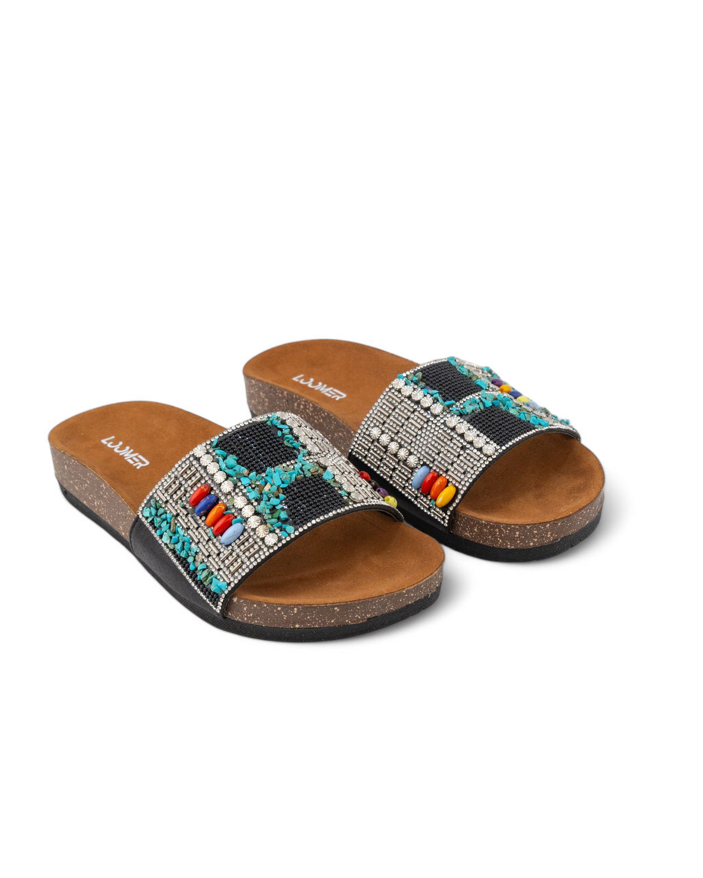 Beaded slides - Black