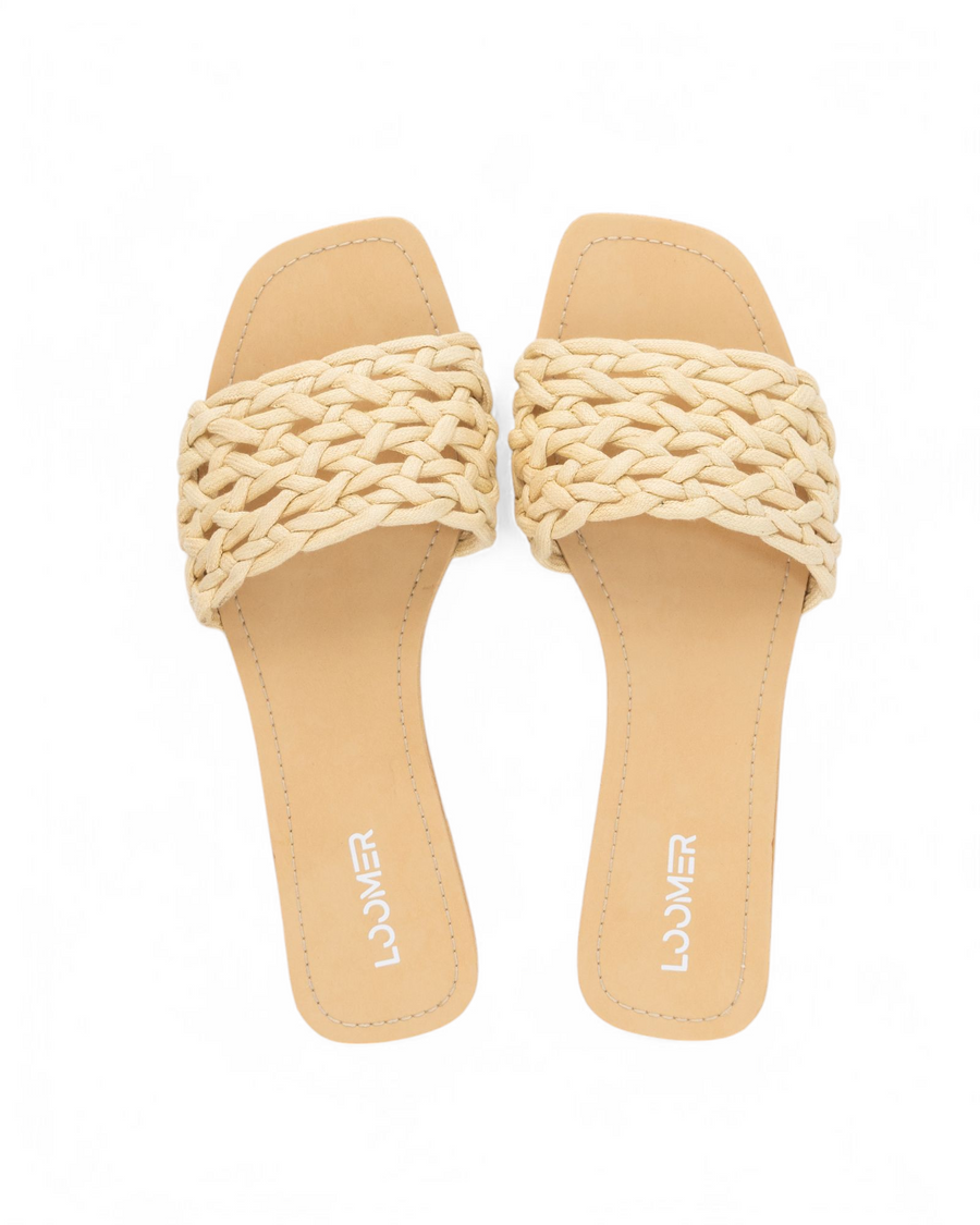 Braided slides- Beige