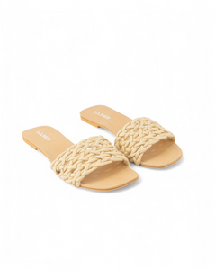 Braided slides- Beige