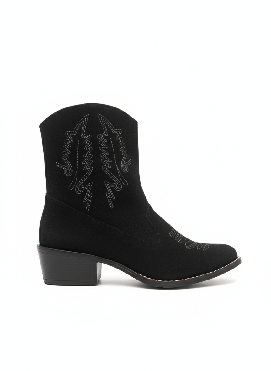 Cowboy Ankle Boot - Black