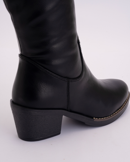 high rise boots - Black