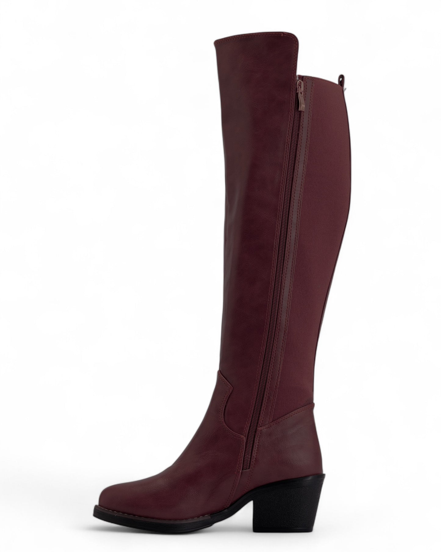 Classic Burgundy Knee High Boots