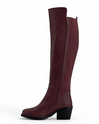 Classic Burgundy Knee High Boots