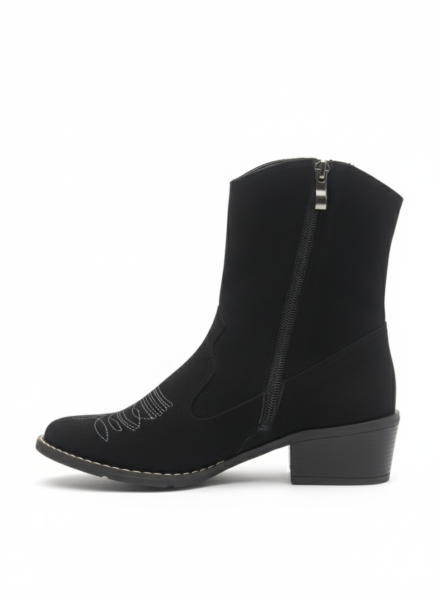 Cowboy Ankle Boot - Black