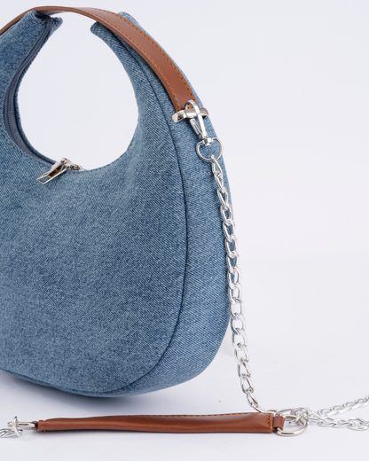 Denim shoulder bag