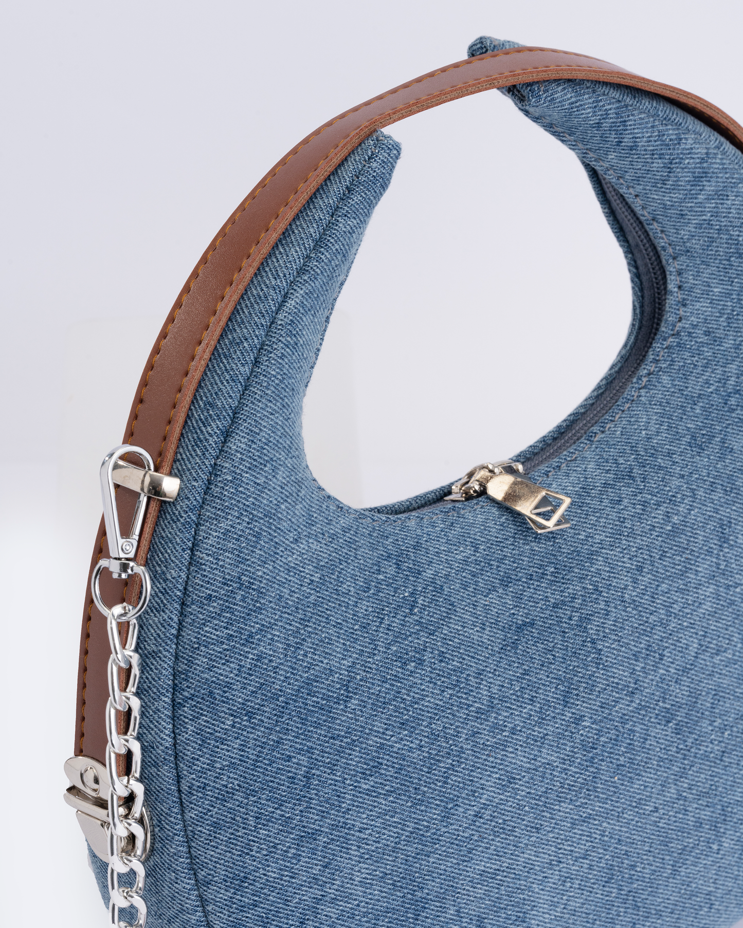 Denim shoulder bag