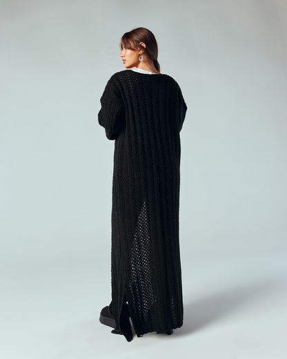 Knitted grace coat - Black