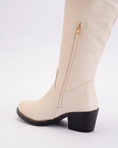 Over knee Ivory Boots - Fur