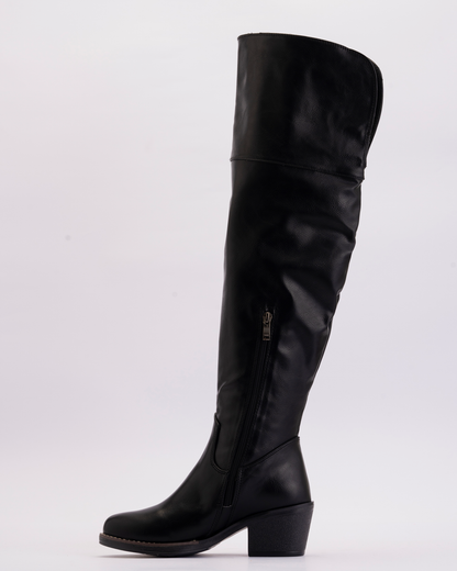 high rise boots - Black