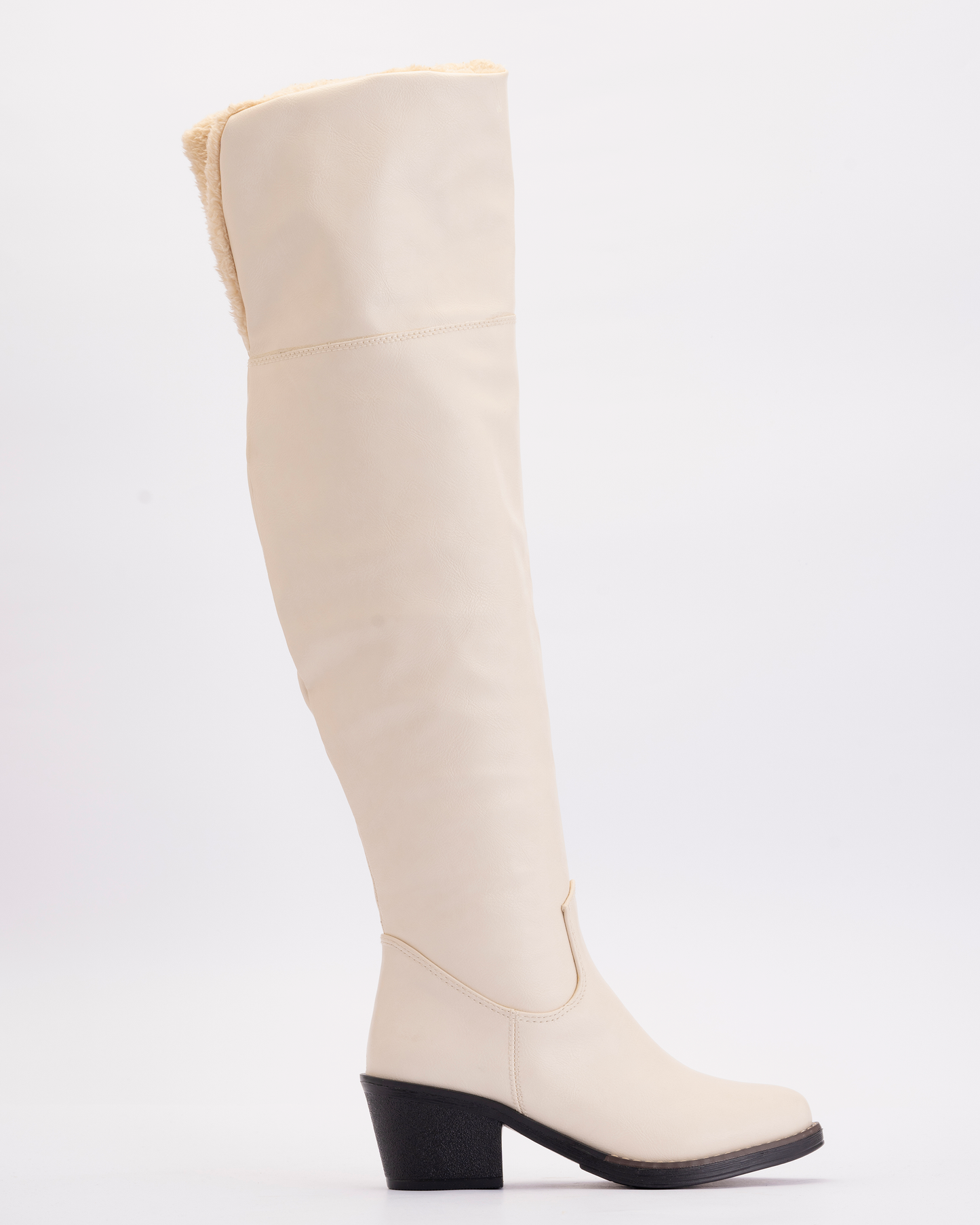 Over knee Ivory Boots - Fur